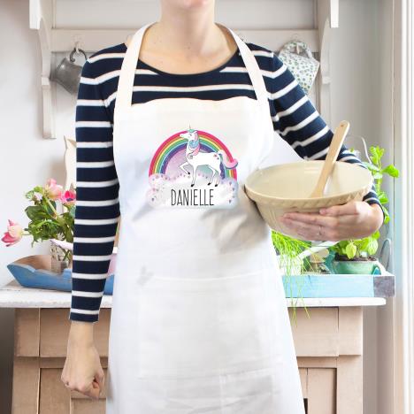 Personalised Unicorn White Apron Extra Image 3